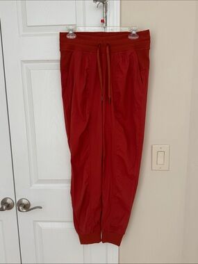 lululemon athletica Red Drawstring Track Joggers